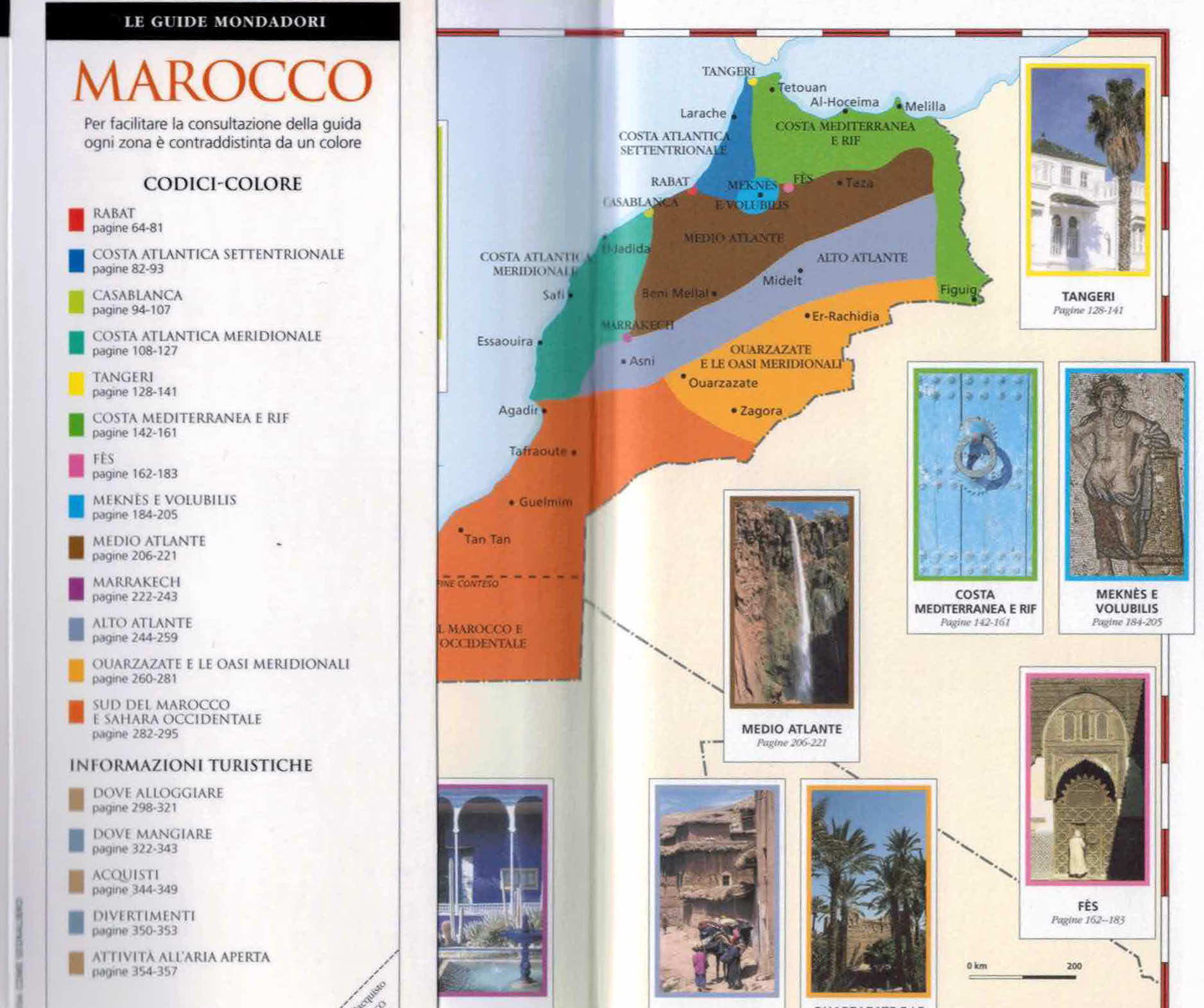 Guida Marocco Mondadori dettaglio zone