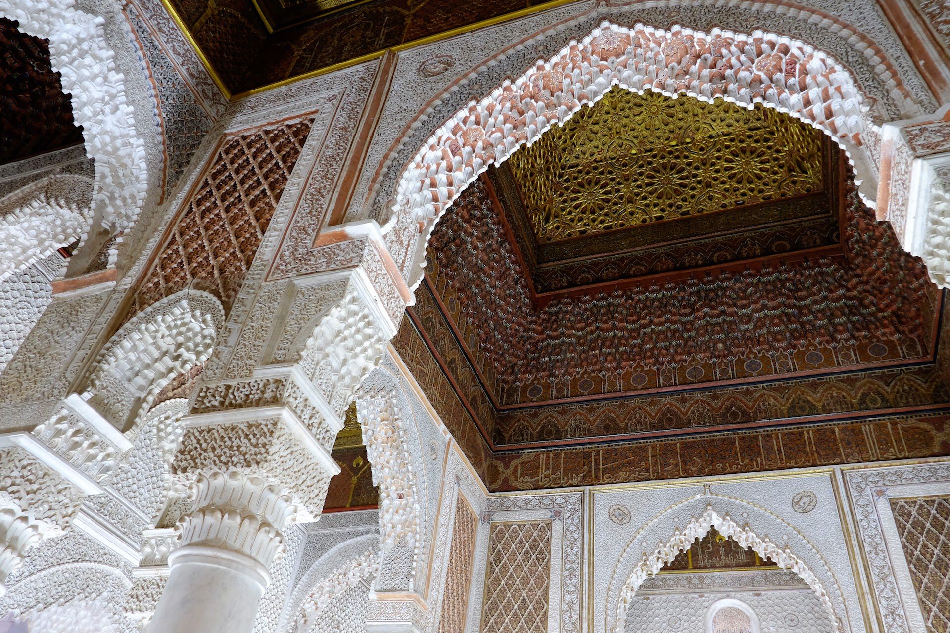 Decorazioni tombe Sa'diane Marrakech