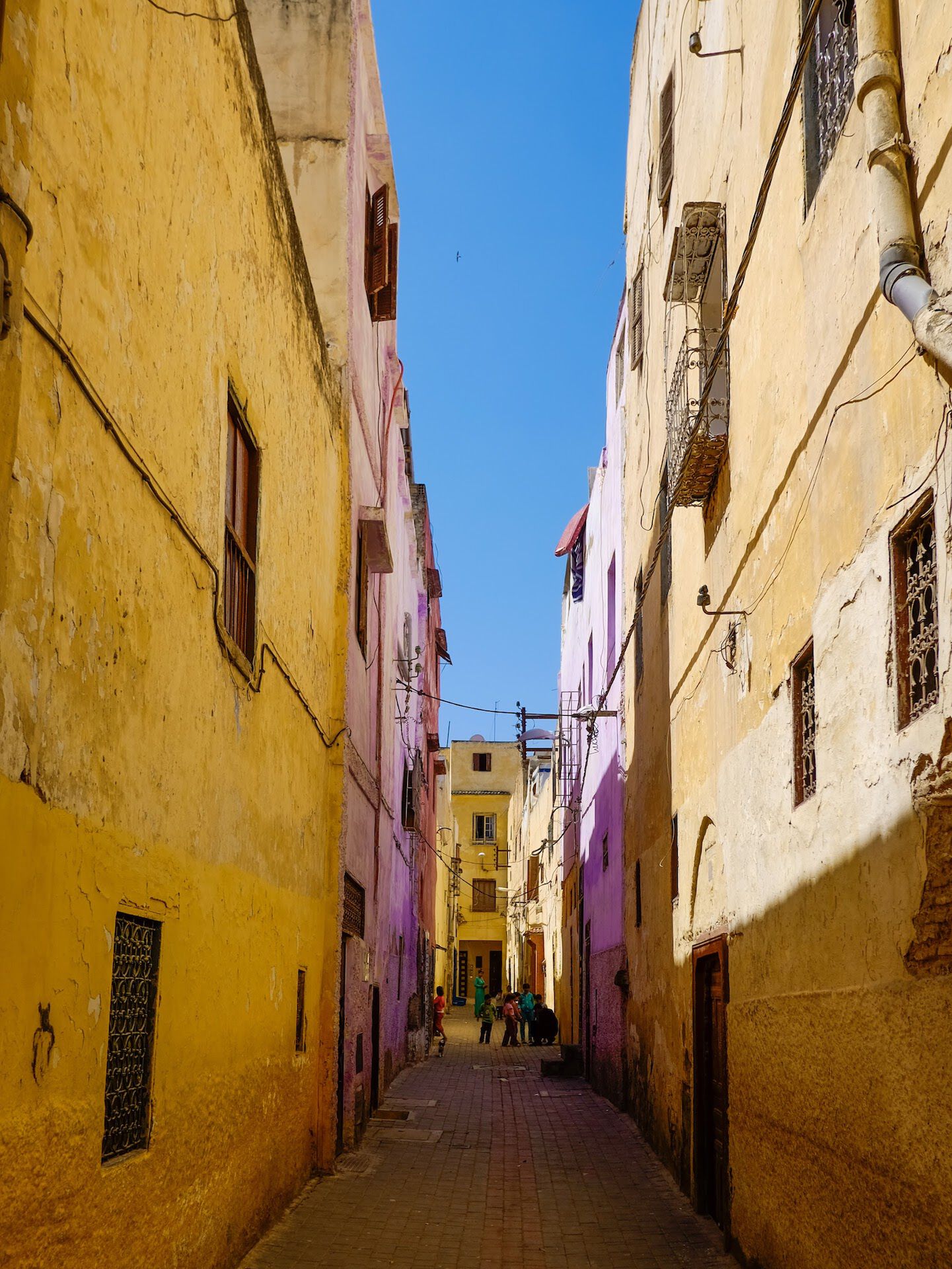 Pareti gialle della medina di Meknes