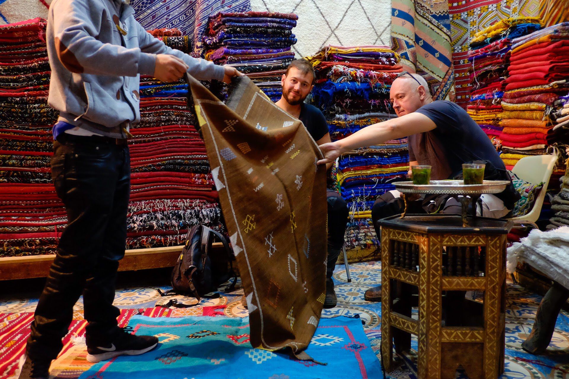 Negozio di tappeti berberi a Meknes