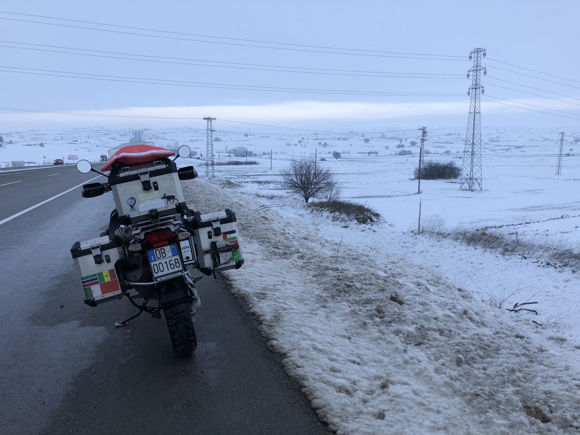 Dopo il confine turco trova molta neve e le temperature si abbassano