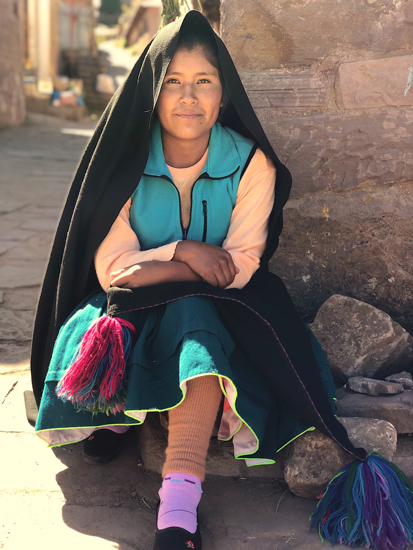 Venditrice ambulante Titicaca (Perù)