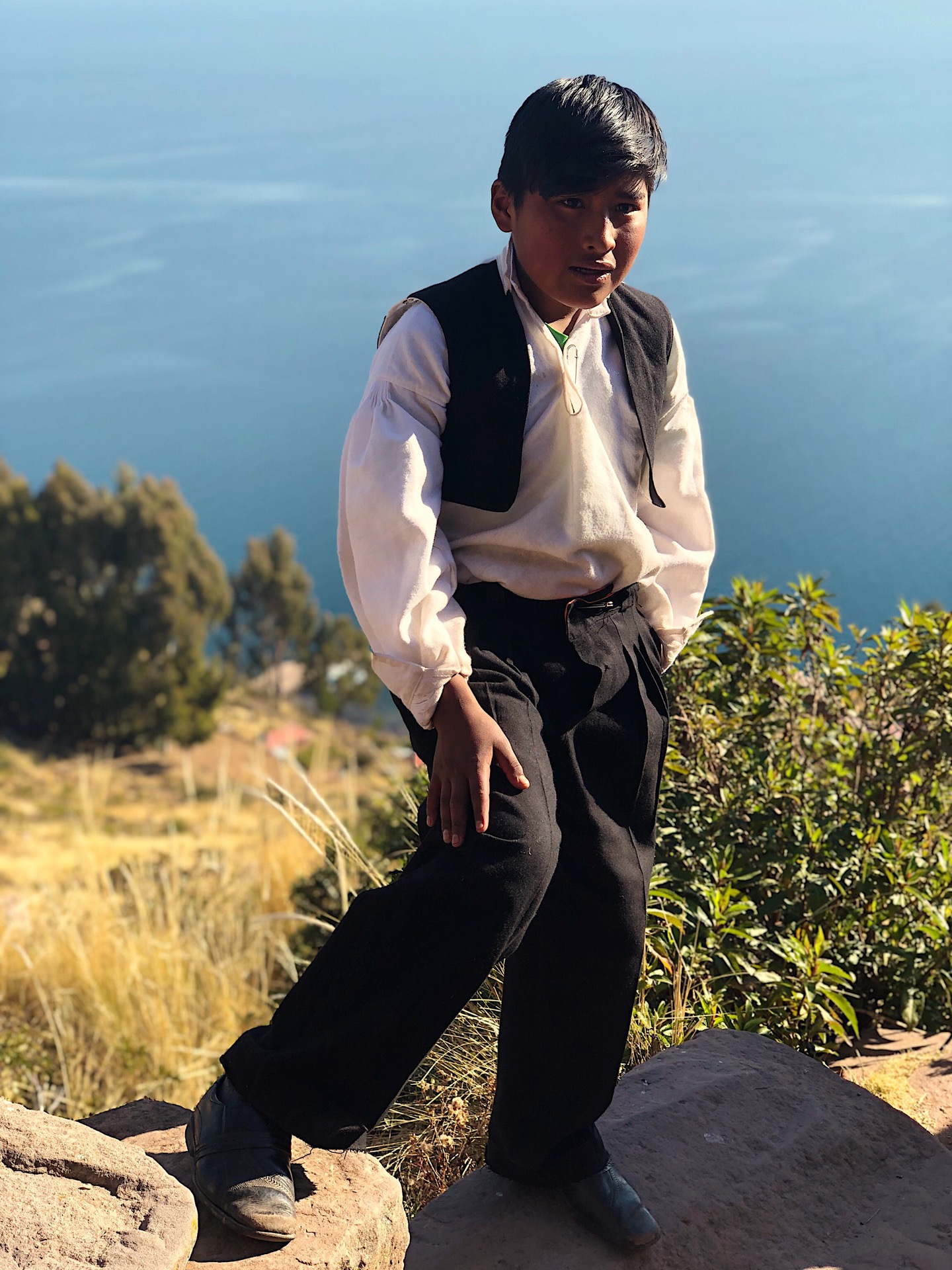 Ragazzo Titicaca (Perù)