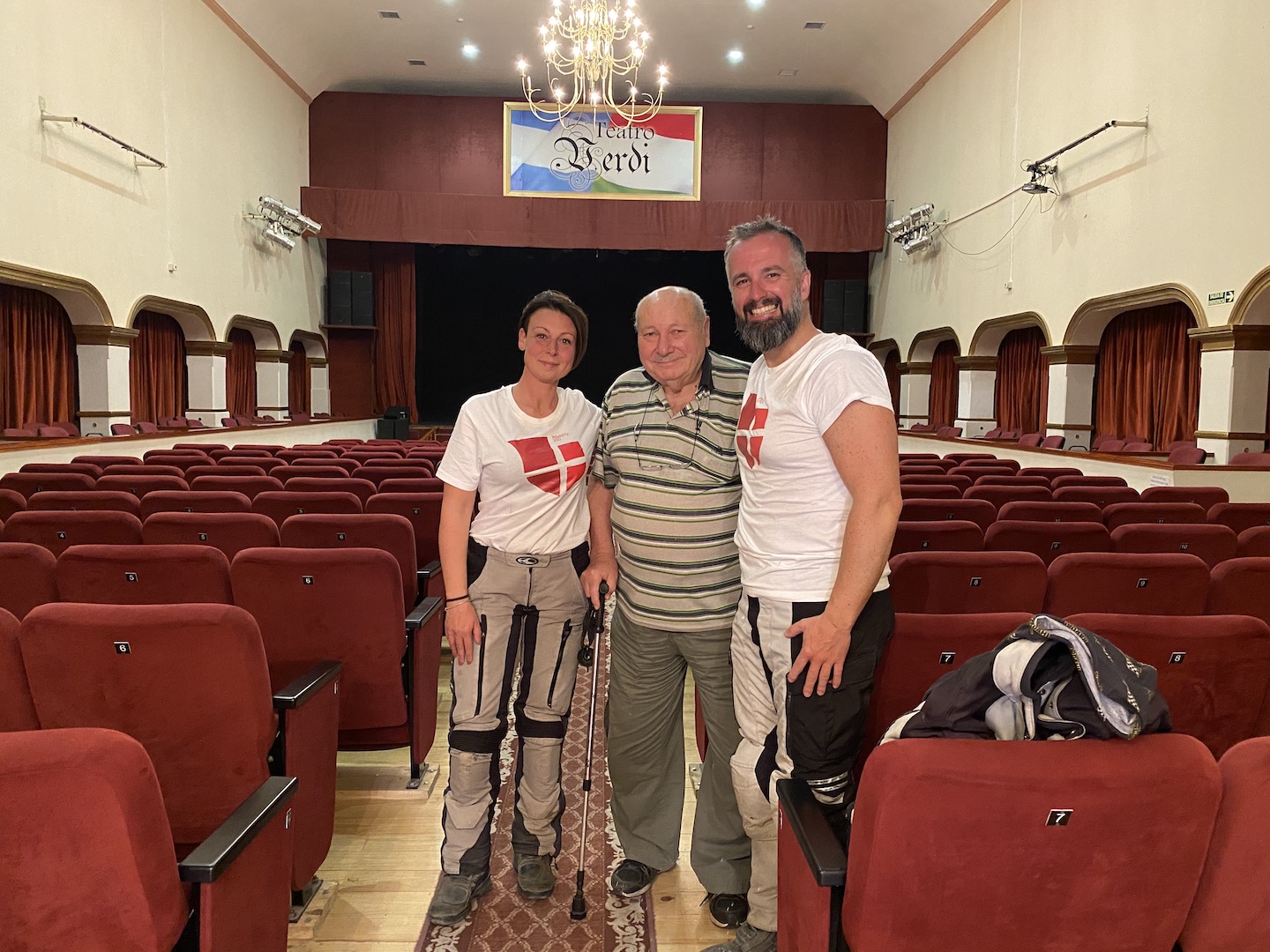 Visita al Teatro Verdi con il presidente l'Associazione di Italiani a Trelew (Argentina)